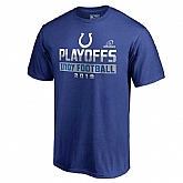 Men's Colts Blue 2018 NFL Playoffs Indy Football T-Shirt,baseball caps,new era cap wholesale,wholesale hats